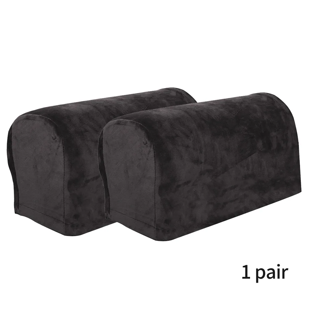 1 Pair Furniture Protector Removable Elastic Stretch For Couch Chair Modern Home Sofa Armrest Cover Wear Resistant Living Room |