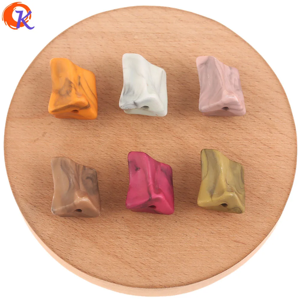 

Cordial Design 100Pcs 18*20MM Jewelry Accessories/Acrylic Bead/Matte Marble Effect/Hand Made/Earring Findings/Beads For Earrings