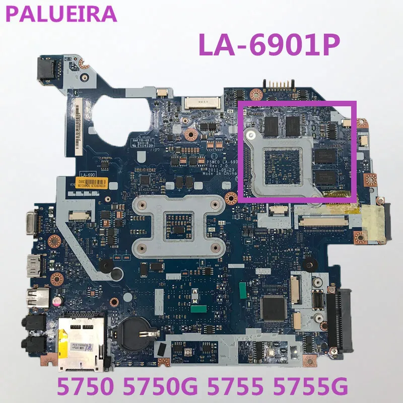 PALUBEIRA MBRCG02006 MBRCG02007 P5WE0 LA-6901P ноутбук материнская плата для Acer Aspire 5750 5750G 5755 5755G MB. RCG02.006 DDR3 с v-образным вырезом