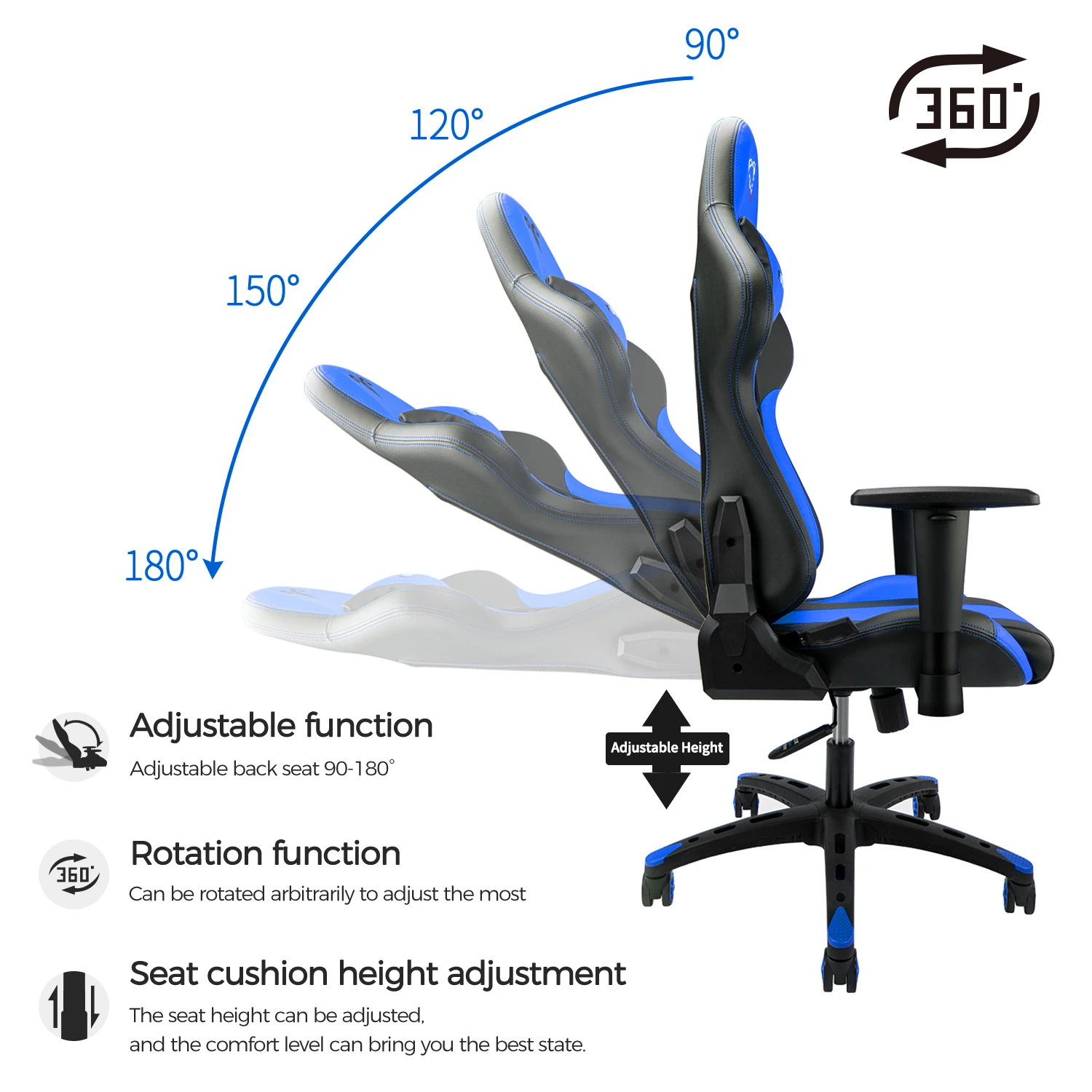 Silla de cuero para juegos LOL, asiento de oficina reclinable de 180 grados,  cómodo, ejecutivo, para ordenador|Sillas de oficina| - AliExpress