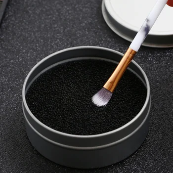 

Makeup Brush Cleaner Sponge Remover Aluminum Make up Brushes Cleaning Mat Box Dropshipping
