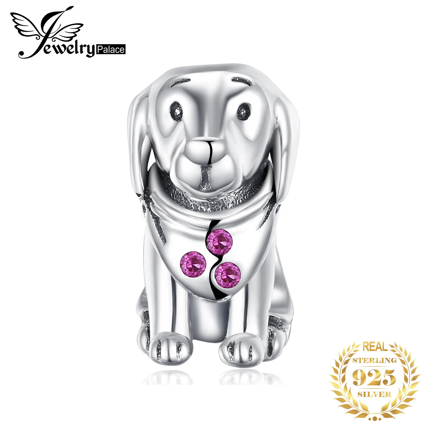 JewelryPalace браслет из серебра 925 пробы с подвеской в виде щенка и собаки оригинальный для изготовления