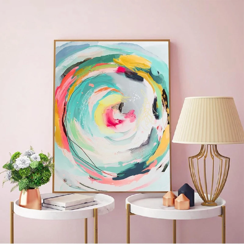 

Abstract Art Prints Modern Abstract Colorful Art Poster Home Wall Art Decor Brushstroke Art Pastel Canvas Painting Decorations