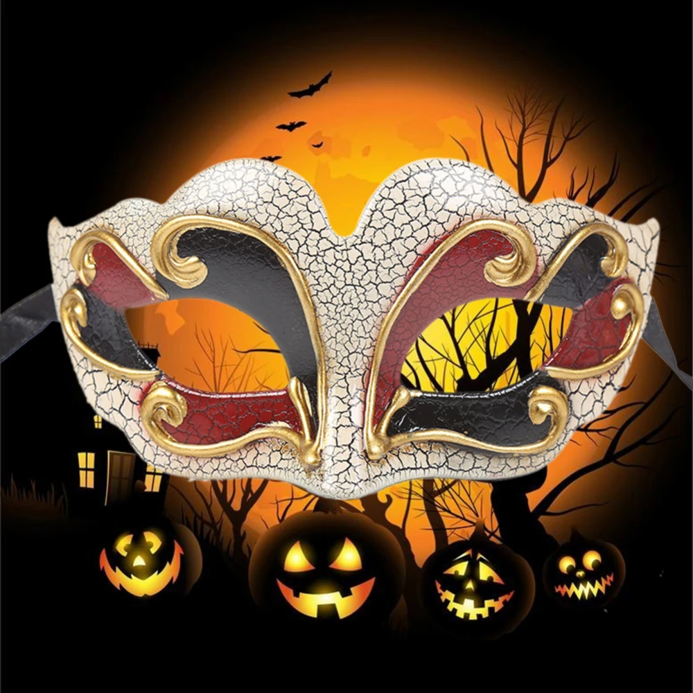 

Half Face Halloween Night Party Carnival Masquerade Mask Gift for Kids Mysterious design Night Party Carnival Masquerade Mask