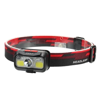 

6 Modes Built In Battery USB Charge Waterproof Rotate 45 Degree Night Light Hiking Headlamp Camping Flashlight