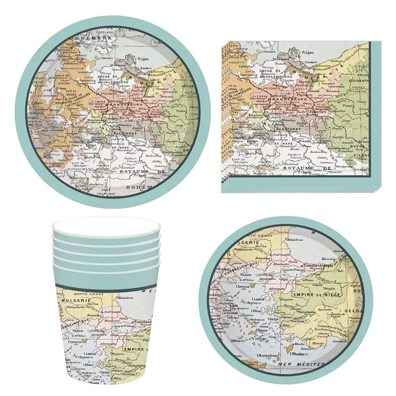 8 шт. карта бумажная кружки тарелки салфетки украшения для детского дня рождения