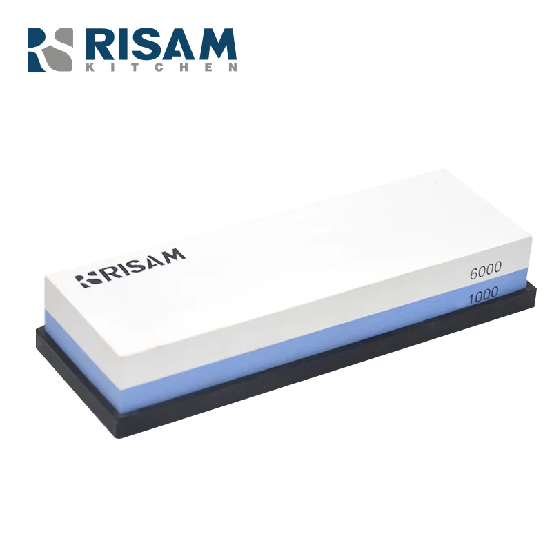 

Профессиональная точилка для ножей RISAMSHA, точилка для ножей с зернистостью 1000 6000, двухсторонний шлифовальный камень RW002