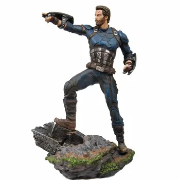 

29cm Marvel Avengers Alliance 3 Infinity War Captain America Figure Statue Model 1/10 Scale Action Figures Colection Toys