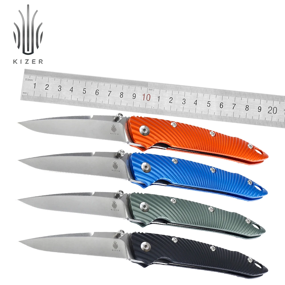 Складной нож Kizer KI4419 Серебристый Портативный Клинок для выживания со стальным