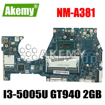 

NM-A381 laptop motherboard For Lenovo YOGA3 14 Motherboard BTUU1 NM-A381 REV:1.0 I3-5005U GT940 2GB original mainboard