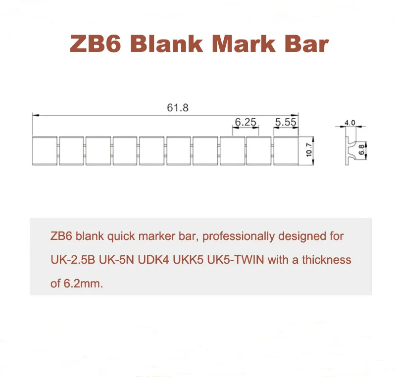ZB6 blank pitch 6.2mm