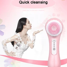 Imperméable à l'eau électrique sonique visage nettoyage en profondeur ménage Rechargeable lavage pores nettoyant brosse Machine soins de la peau outil