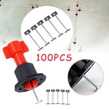 

100 Pcs Replacement Steel Needles for Flooring Wall Tile Leveling System Leveler Replaceable Pin Tiling Construction Tools 1.5mm