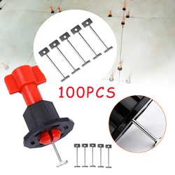 Agulhas de aço para revestimento de pisos, nivelamento de telhas, sistema de nivelamento e nivelamento de pisos, pinos substituíveis, ferramentas de construção de 100mm, 1.5 peças