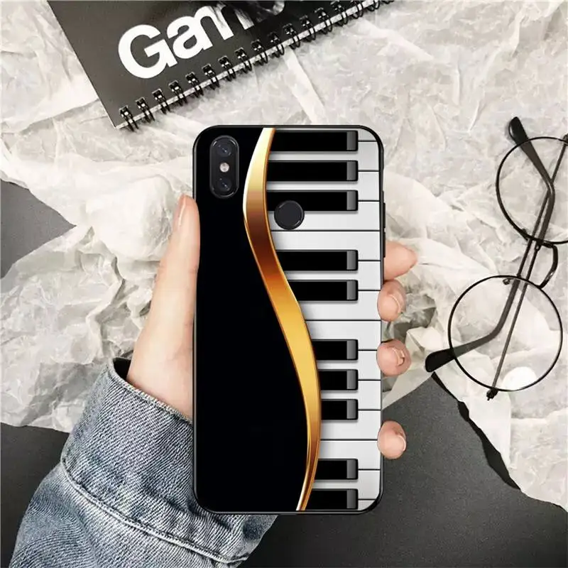 xiaomi leather case handle YNDFCNB Music piano keyboard Soft Phone Case Capa for Xiaomi Redmi 5 5Plus 6 6A 4X 7 7A 8 8A 9 Note 5 5A 6 7 8 8Pro 8T 9 best flip cover for xiaomi Cases For Xiaomi