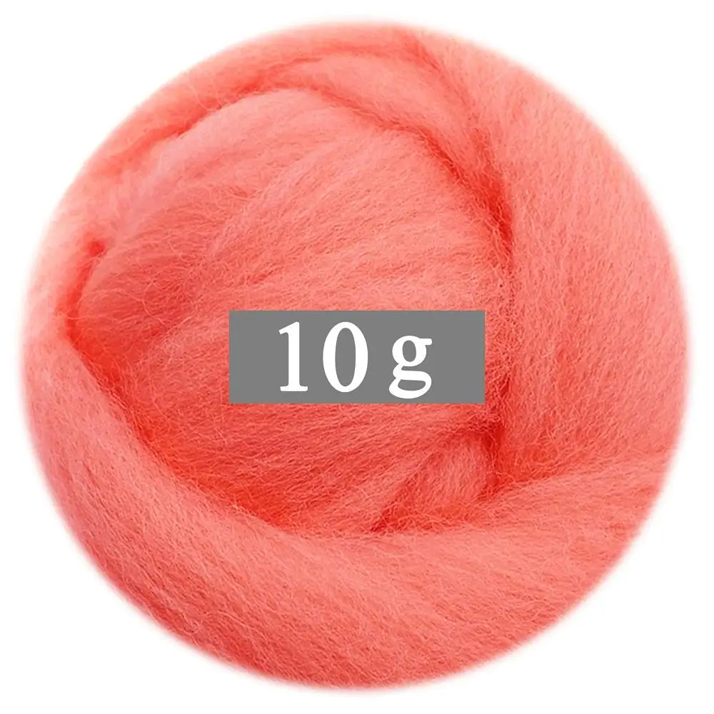 10g Felting Wool (40 Colors) 19 Microns Super Soft Natural Fiber for Needle Kit 0.35 OZ Per Color (No. 23) | Дом и сад