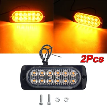 

12 LED Bright lights Car Amber Auto Strobe Beacon Bulb Lamp Warning Truck