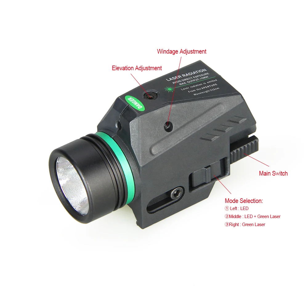 TRIJICON Новое поступление зеленый лазерный тактический фонарь компактный/суб-компактный 150 люмен для охоты стрельбы HK15-0125