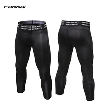 Новое поступление мужские 3/4 леггинсы компрессионные брюки колготки спортивные штаны для бега быстросохнущие спортивные