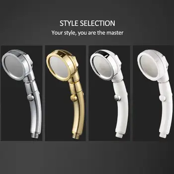 

2020 Bath Shower Head 3 Mode 360 Degree Rotating Adjustable Pressure Stop Button Shower Head Bathroom Water Saver Shower