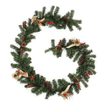 

1.8M Christmas Tree Decor Hanging Ornaments Rattan Christmas Tree Ornaments Fake Ivy for Christmas Party Supplies Door Decor