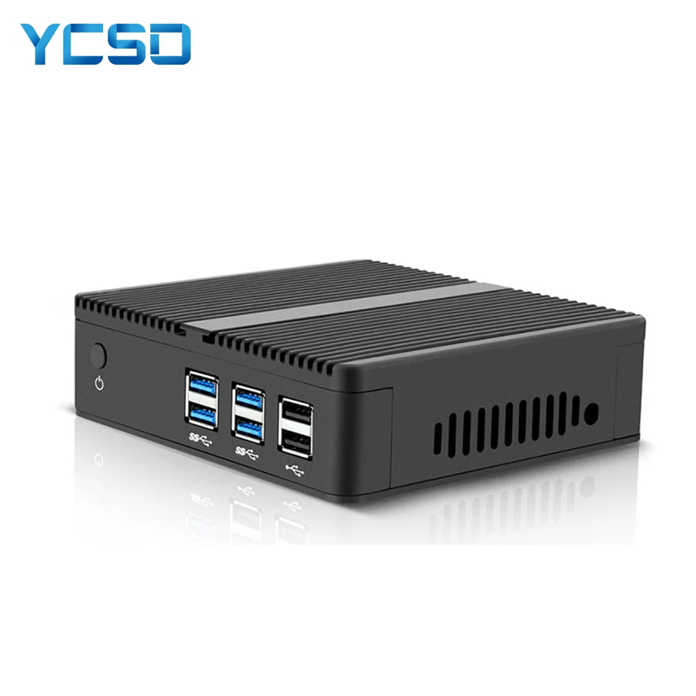 Мини-ПК YCSD Core i7 4500U Celeron 2955U i3 4010Y безвентиляторный ПК настольный Windows 10 pro USB3.0 Htpc