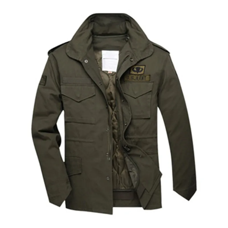 Spring Autumn Winter Outdoor Army Fan Men's Jacket Coat Thick Windbreaker Detachable Cotton Liner Male Military Clothing Loose