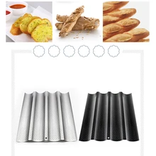 Французский форма для выпечки хлеба хлеб волна противень для выпечки торта багетная форма сковороды 2/3/4 канавки волны хлеб формы для выпечки хлеба корыта