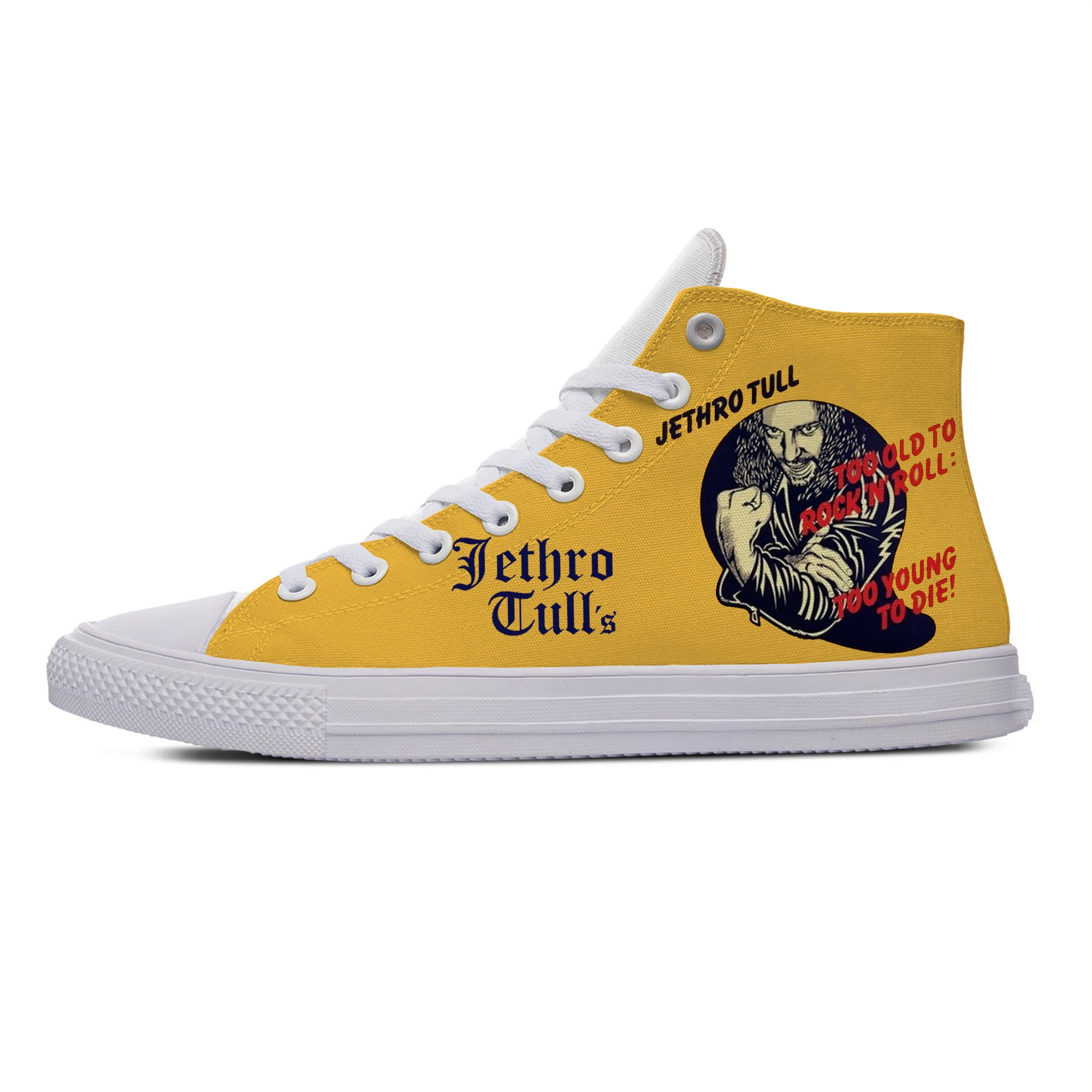 

tull Rock Band Hot Cool Fashion Jethro Casual Canvas Shoes High Top Breathable Lightweight Sneakers 3D Print For Men Women