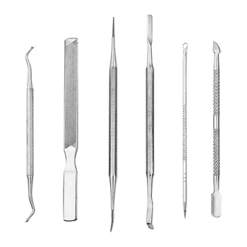 

6 Pcs Manicure Tool Sets Stainless Steel Nail Cuticle Pusher Skin Cutters Remover Manicure Pedicure Nail Tool