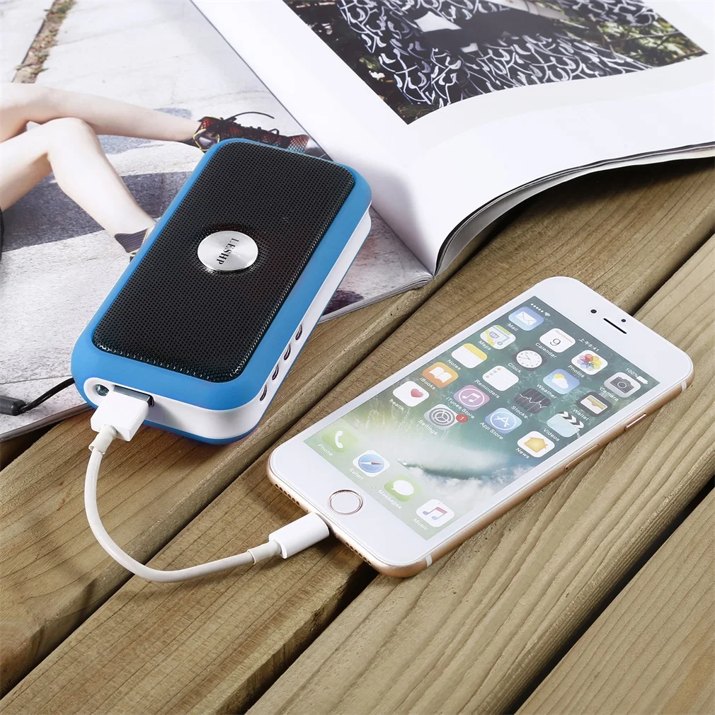 

LESHP Portable Wireless Bluetooth Speaker Power Bank 2600mAH FM Automatic Search With TF Card Hands-free Calls