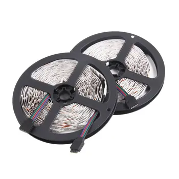 

1 set 2x5 meter/1 roll 2017 Professinal 600 LEDs 3528 SMD RGB Long Service Time LED Super Brightness Flexible Light Strip DC 12V