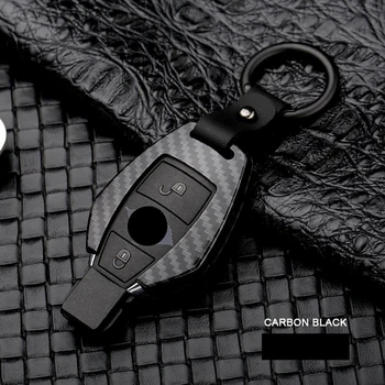 

Carbon fiber Alloy key case cover Key case protective shell holder for Mercedes benz A B R G Class GLK GLA w204 W251 W463 W176