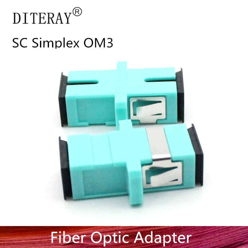 SC Simplex Fiber optic adapter OM3 fiber connector SC SM Flange Singlemode Simplex SC-SC connector