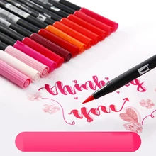TOMBOW AB-T художественная кисть Ручка японская каллиграфия ручка 96 цветов Двойные головки Профессиональный водный маркер ручка для рисования