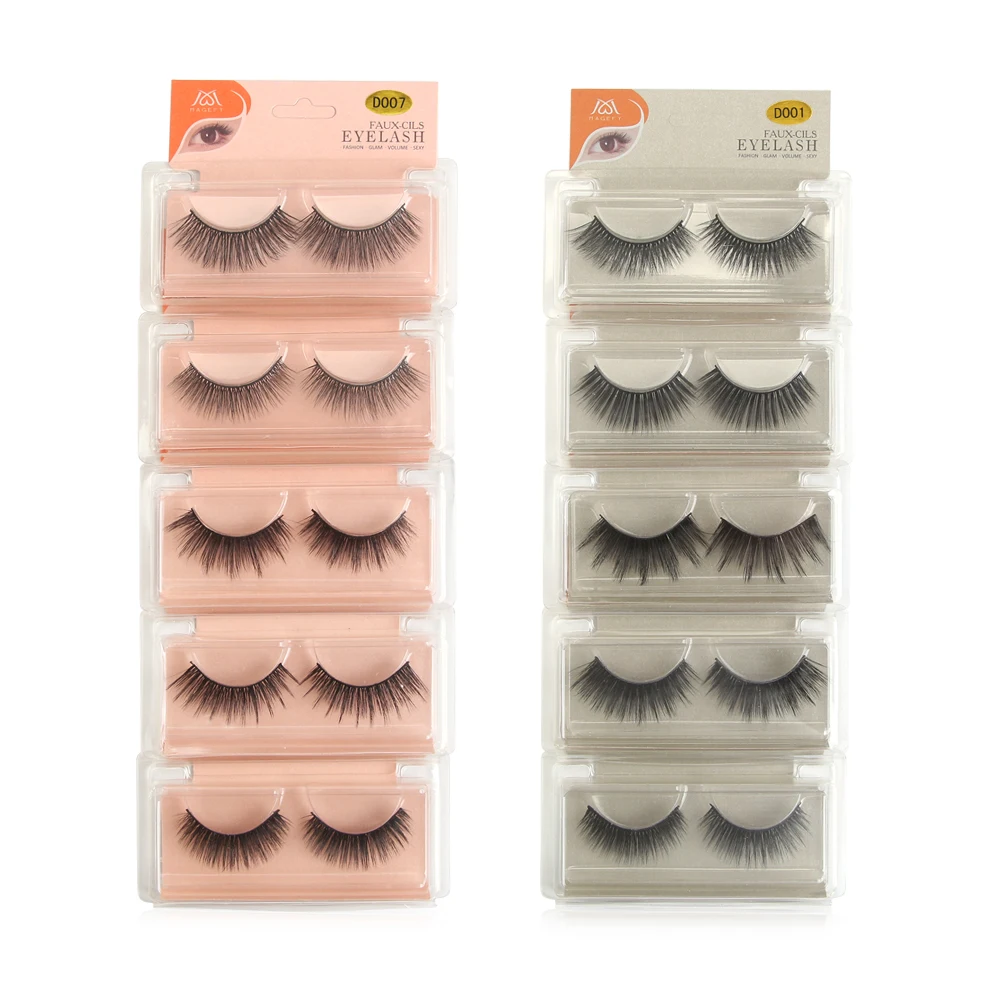 

Natural Long Mink Eyelashes 50 pairs/lot Soft 3D False Eyelashes Lightweight Full Strip Lashes Extension Makeup