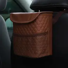 Мусорное ведро большой емкости с крышкой Автомобильная подвесная корзина для мусора Двухслойное мусорное Хранение держатель внутренняя Автомобильная подвесная корзина для мусора