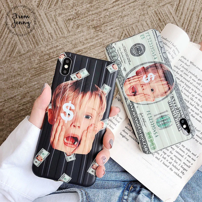 From Jenny Illustrator мальчик для iPhone x xr xs max 6 6s 7 8 плюс доллар для телефона с полосками и мягкий защитный чехол