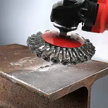 

4 Inch Steel Twisted Wire Brush Deburring Derusting Angle Grinder Cleaner Accessories Rust Removal Wheel Metal Disc for Home
