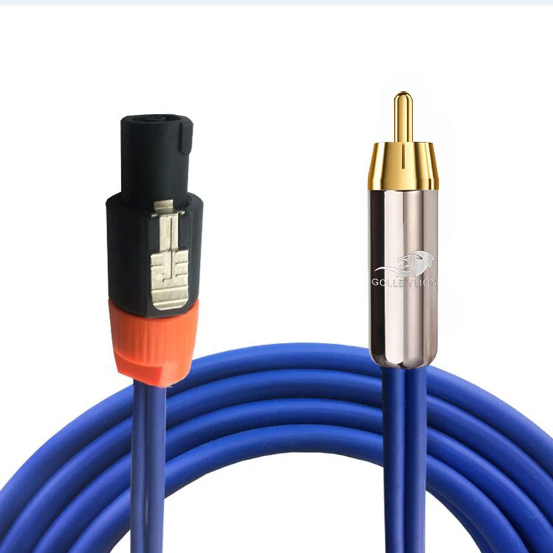 PNGKNYOCN Cavo Adattatore RCA - Speakon 4 Pin NL4FC: 0,5 Metri, Maschio Speakon A Femmina RCA, Schermato, Per Altoparlanti Professionali E Home Theater
