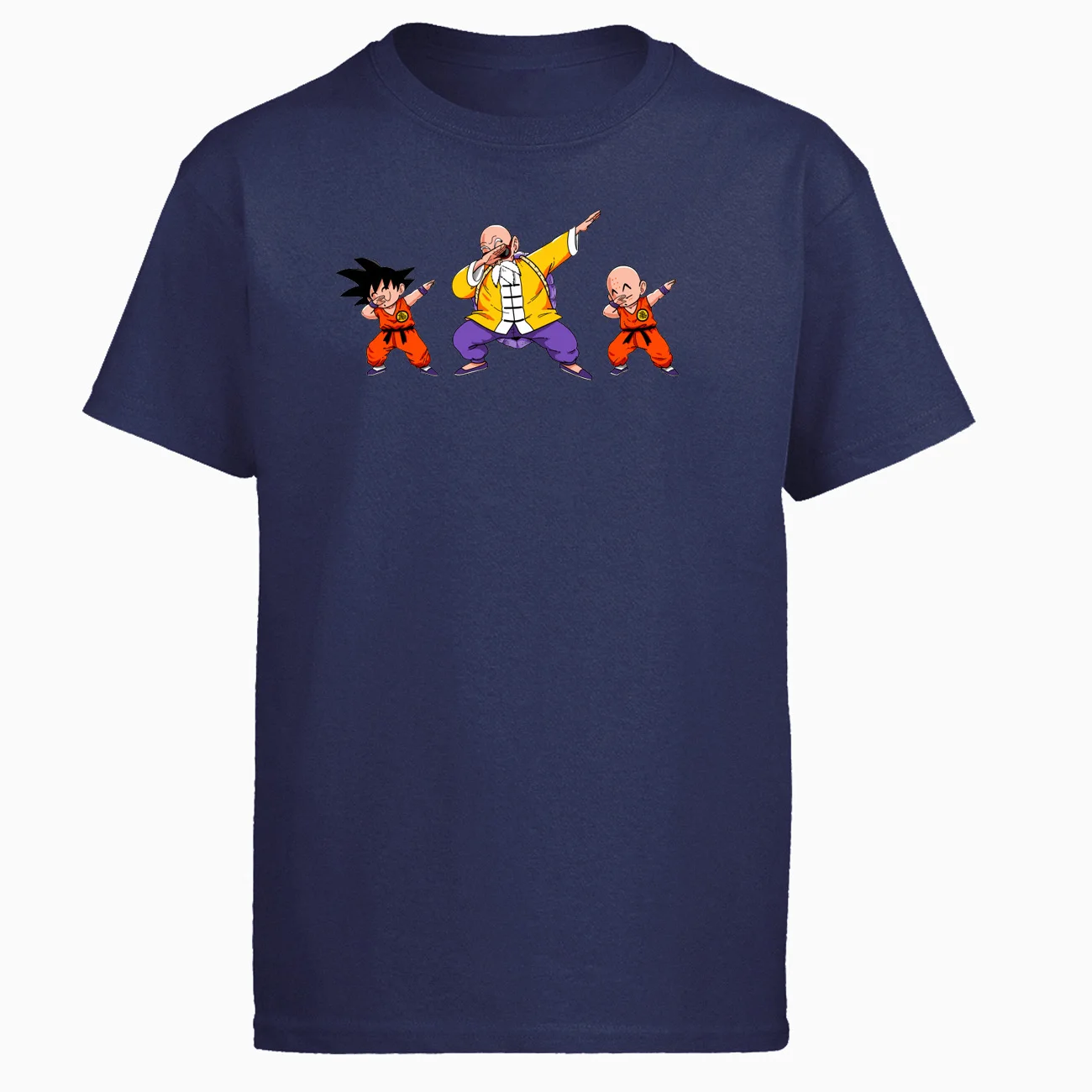 Dabbing Dragon Ball Футболка мужская Мастер Роши Гохан японского аниме футболки летние хлопковые хип хоп с коротким рукавом черные футболки - Цвет: Dark blue 6