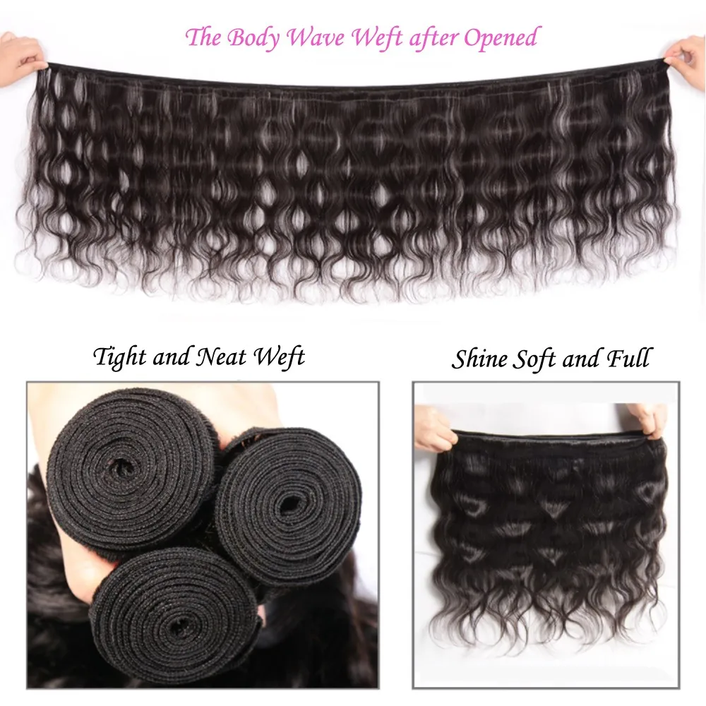 Ali Julia Peruvian Body Wave Human Hair Bundles With Closure Middle Free Three Part Lace Remy Hair USA Domestic Return (4)