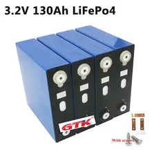 GTK LiFePo4 3,2 v 130Ah литиевая батарея LFP литий-железо-фосфат для diy 12v 48v солнечная система стартер лодки