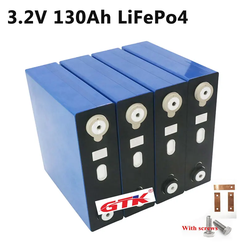GTK LiFePo4 3.2v 130Ah lithium battery LFP Lithium Iron Phosphate for diy 12v 48v SOLAR SYSTEM boat Jump Starter | Электроника