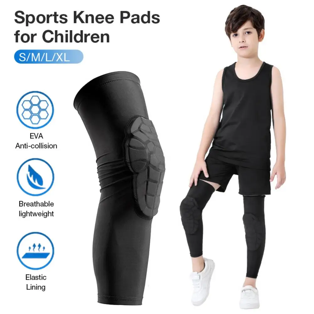 

Children Soccer Kneepads Kids Anti-Collision Basketball Honeycomb Knee Pad For Sports Teenagers Skating Running Elbow Pads New