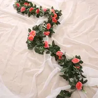 Искусственный цветок искусственный шелк листок розы украшение из плюща Свадьба Ландшафтный Декор Искусственные Свадебные цветы украшения