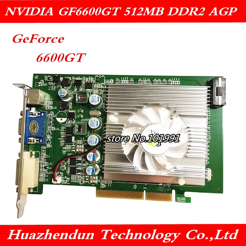 Оригинальная 6600GT 512MB DDR2 AGP 4X 8X VGA DVI настольная графика