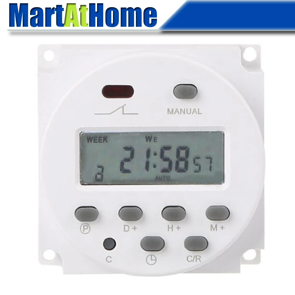 Lcd Digital Time Switch Weekly Programmable Timer Power Relay Dc 12v