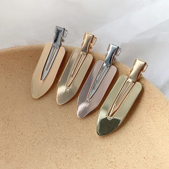 

1 PCS Metal Seamless No Bend Hair Clips Barrettes, No Mark Pin Curl Clip, Makeup No Crease Hair Clip, Hair Styling Bang Clips