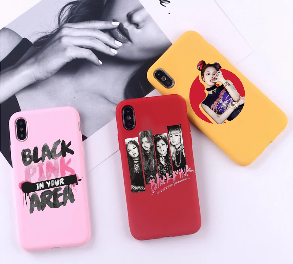 black pink 7ITZY ICY Candy Color TPU Case phone For iphoneX 7 8 XS XR XSMAX midzy Pink Yellow purple White Cover |